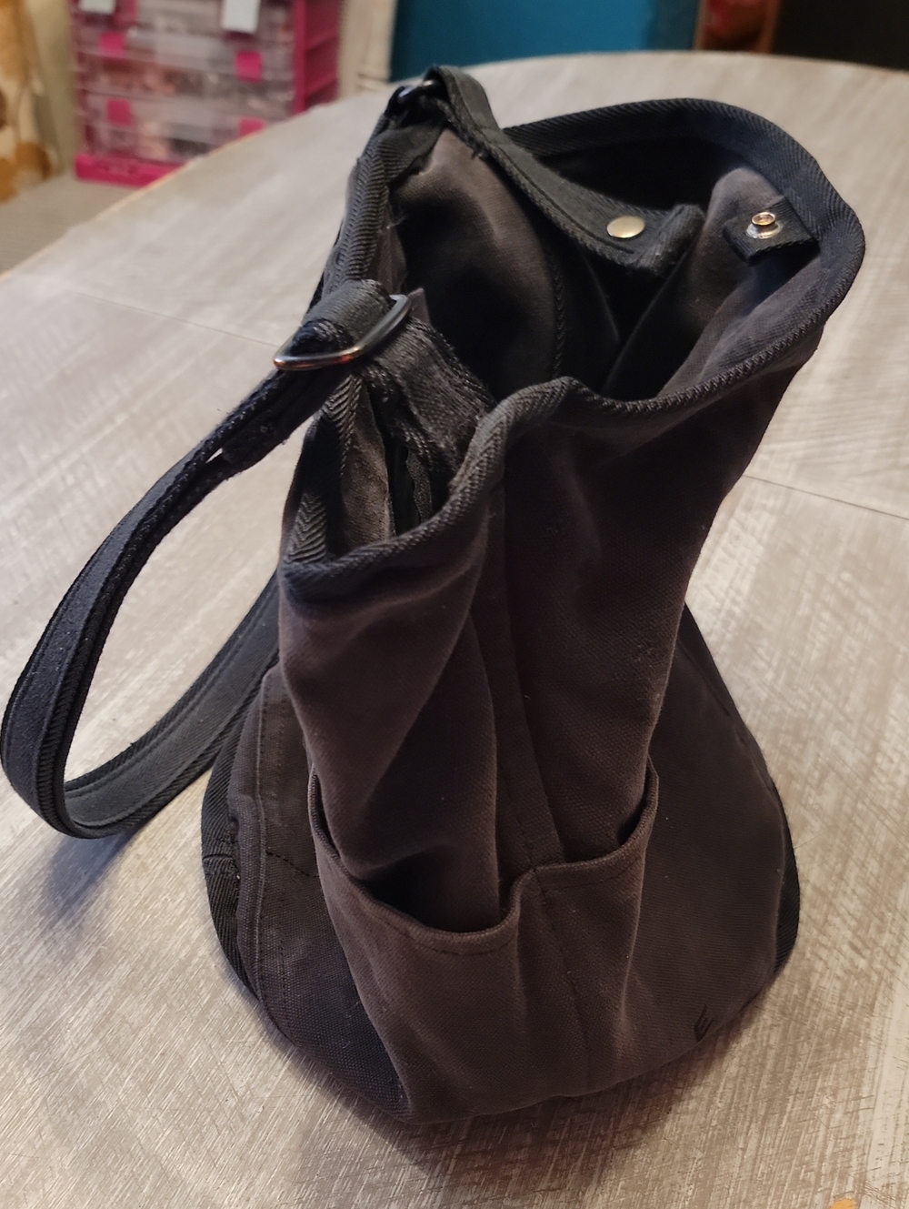 Everlane Black Canvas Tote with Interior Zipper Pocket